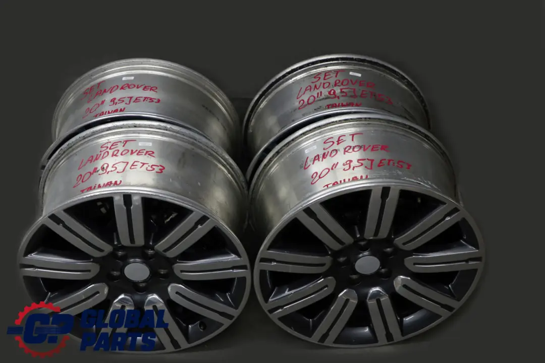 Komplett Set 4x Felgen Alufelge für Range Rover Land Rover Discovery mit Teilenummer 20" 9,5J ET:53 Range Rover Land Rover Discovery Komplett Set 4x Felgen Alufelge - SKU Set Land Rover 20 Taiwan - Teilenummer 20" 9,5J ET:53