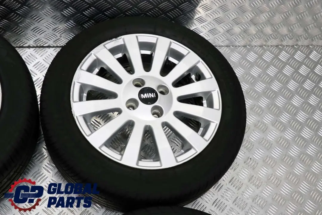 Complete 4x Wheel Alloy Rim " 6J ET:45 with Tyres 185/55 to MG Rover Mini R50 R56 with Part number 15 MG Rover Mini R50 R56 Complete 4x Wheel Alloy Rim " 6J ET:45 with Tyres 185/55 - SKU SET MG ROVER 15 - Part number 15