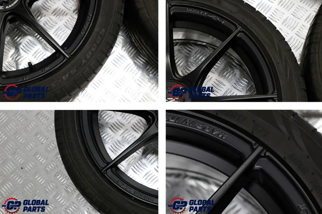 Complete Set 4x Wheel with Tyres 17" 7J OZ Racing VIA to BMW MINI Cooper R50 R56 with Part number BMW MINI Cooper R50 R56 Complete Set 4x Wheel with Tyres 17" 7J OZ Racing VIA - SKU SET R56 17 7J OZ Racing VIA - Part number