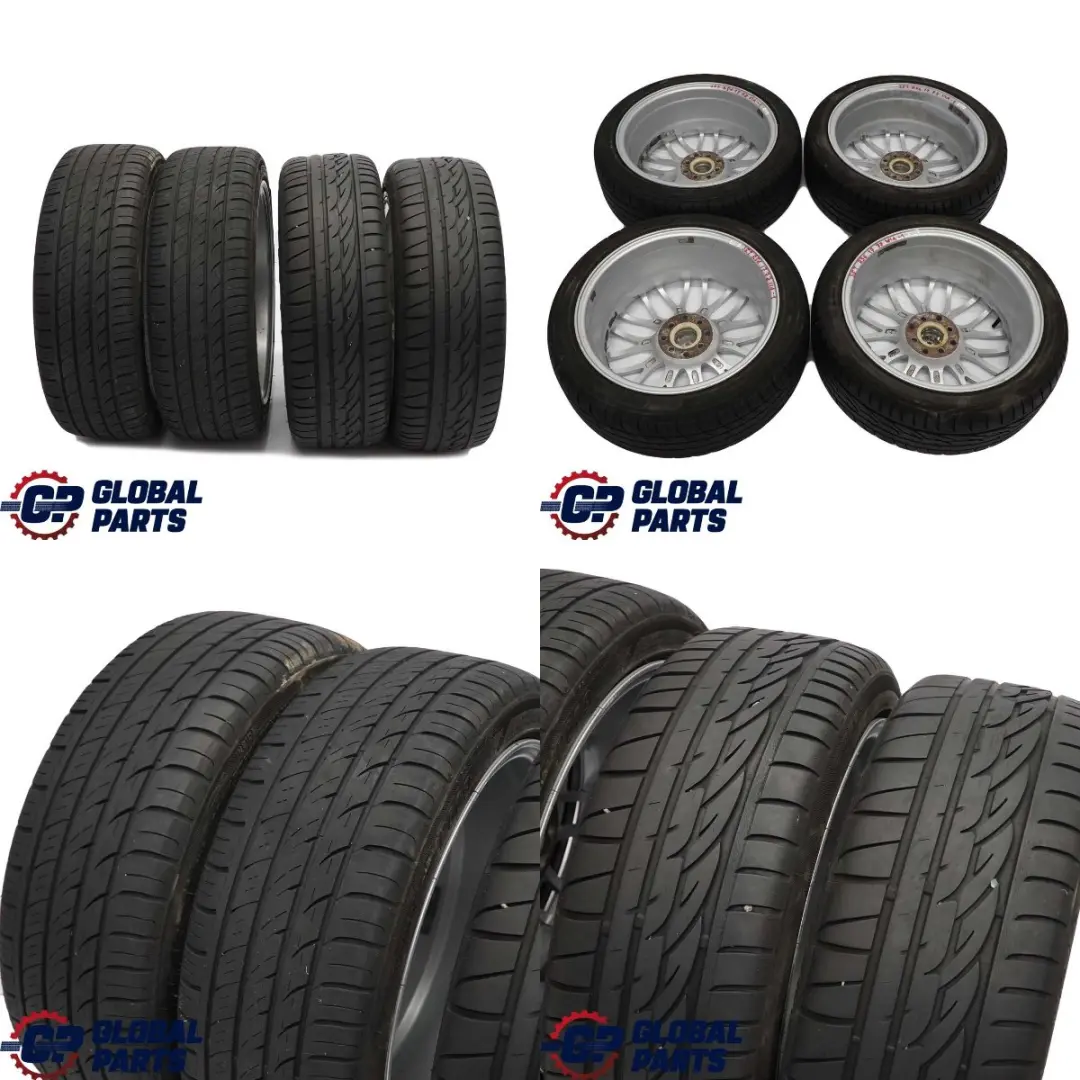 Mini Cooper R50 R56 Komplettes 4x Rad Alu Felge Felgen Reifen 17" 7J Calibre VIA - SKU SET R56 17 7J VIA-1 - Teilenummer 