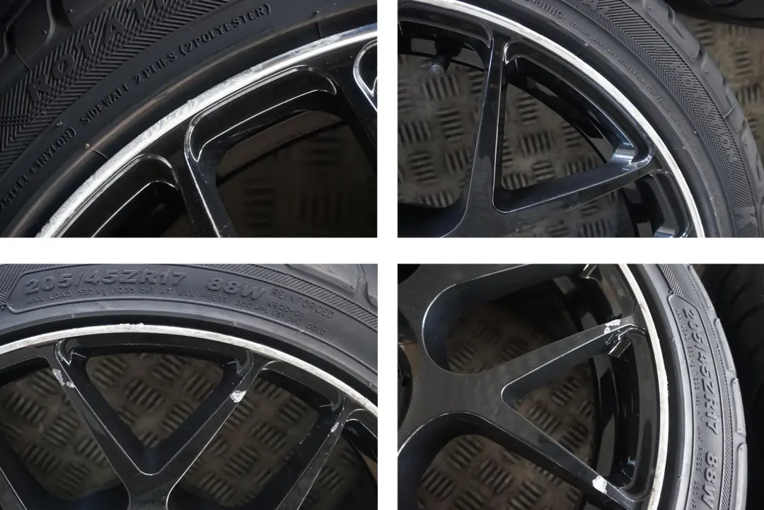 BMW MINI Cooper One R50 R55 R56 R57 Complete Set 4x Wheel with Tyres 17" 7,5 VIA - SKU SET R56 VIA 732 - Part number VIA 732