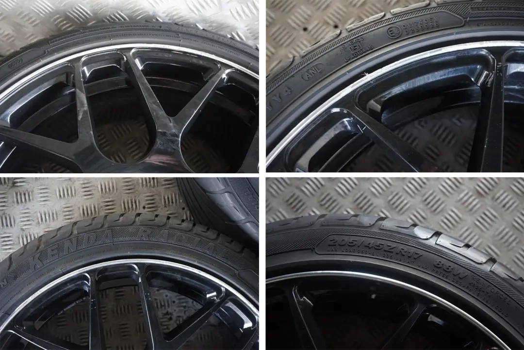 BMW MINI Cooper One R50 R55 R56 R57 Complete Set 4x Wheel with Tyres 17" 7,5 VIA - SKU SET R56 VIA 732 - Part number VIA 732