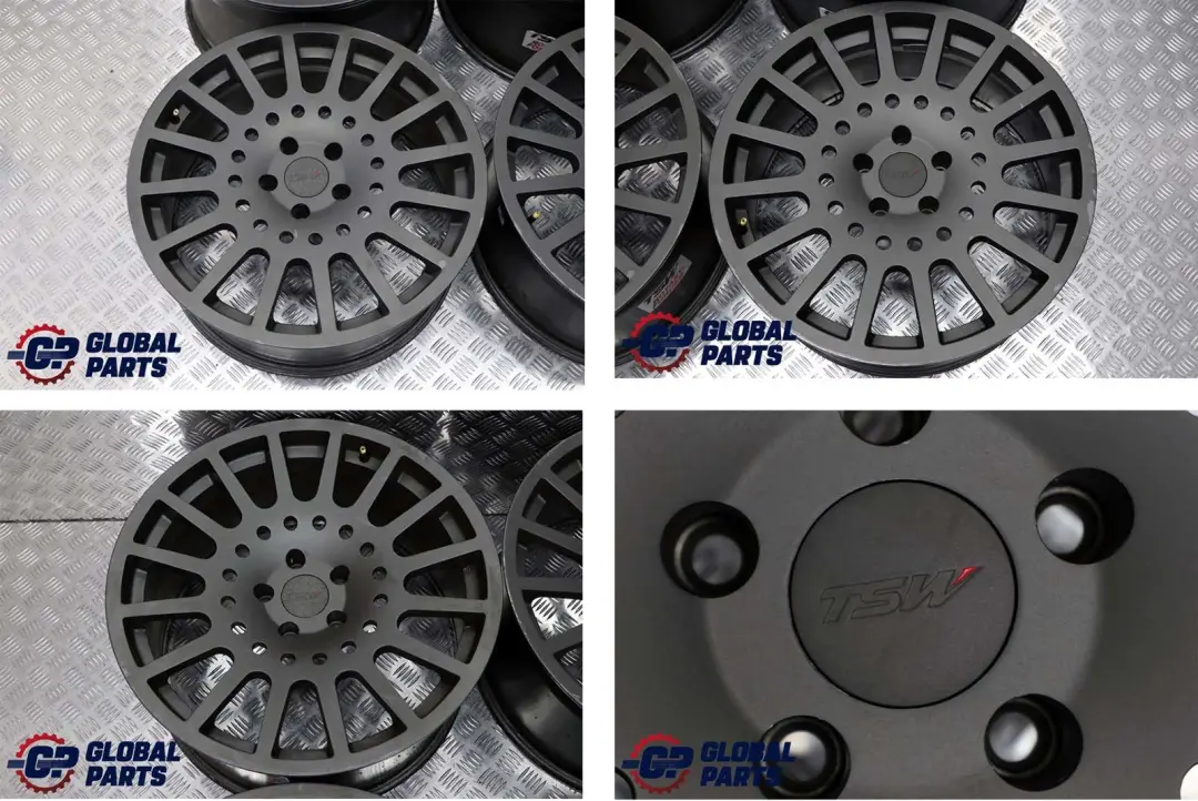 BMW TSW Grau Komplett Set 4x Felgen Alufelge 10,5J / 9J VIA - SKU VIA BMW E65 TSW 20 105J/9J - Teilenummer 20"