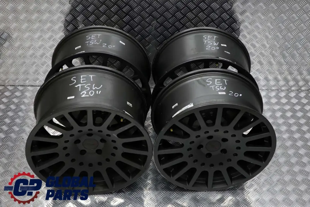 BMW TSW Grau Komplett Set 4x Felgen Alufelge 10,5J / 9J VIA - SKU VIA BMW E65 TSW 20 105J/9J - Teilenummer 20"