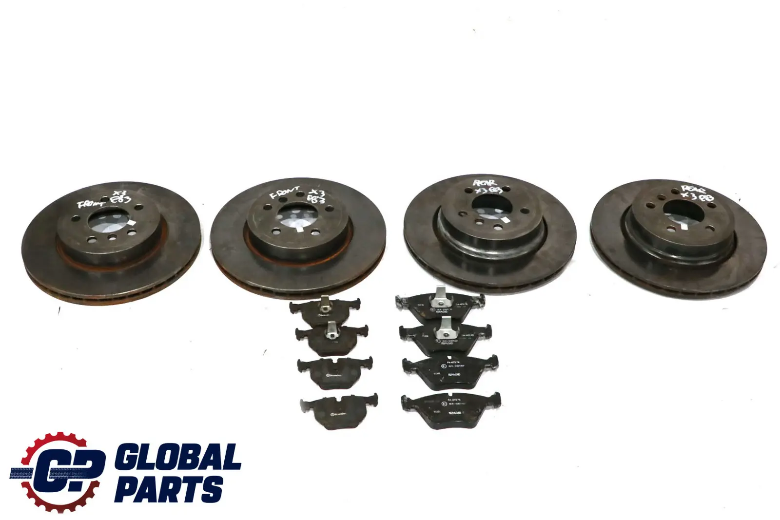 BMW X3 E83 Vorne Hinten Brembo Bremsscheibe Bremsbelag Set 325X25 320X22