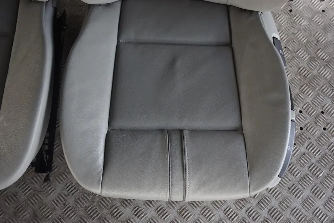 BMW X3 Series E83 Grey Leather Front Seats Driver Passenger Side Seat - SKU X3 E83 Grey Leather Front Seats - Part number X3 E83 Grey Leather Front Seats