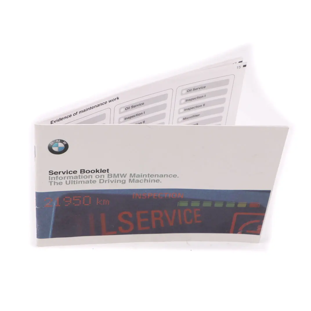 Service Booklet BMW E38 E39 E46 X5 E53 Service Inspection Book to with Part number 0000974 Service Booklet BMW E38 E39 E46 X5 E53 Service Inspection Book - SKU 0000974 - Part number 0000974