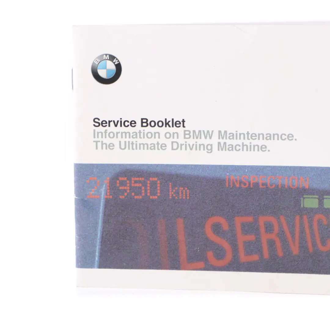 Service Booklet BMW E38 E39 E46 X5 E53 Service Inspection Book to with Part number 0000974 Service Booklet BMW E38 E39 E46 X5 E53 Service Inspection Book - SKU 0000974 - Part number 0000974
