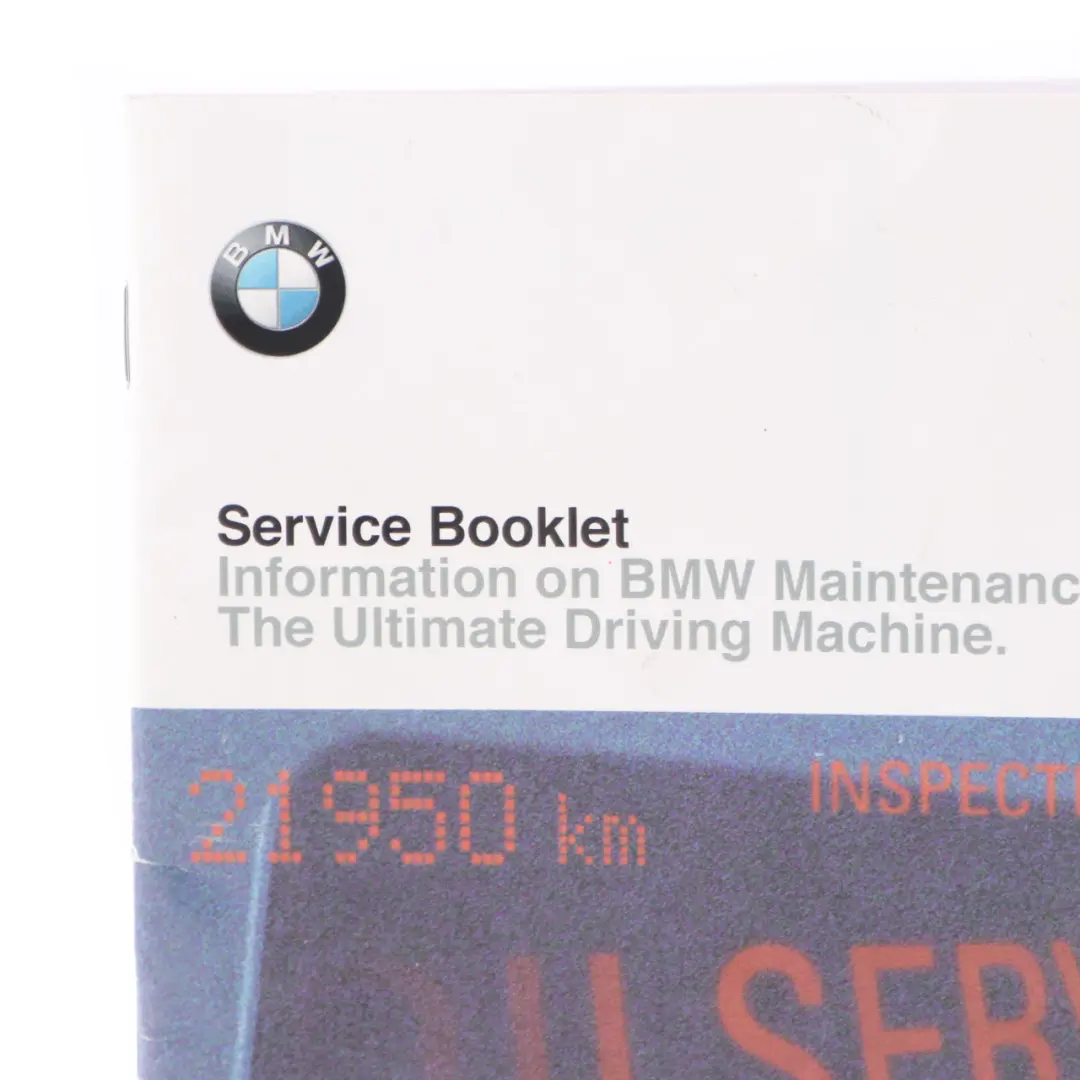  Service Booklet BMW E38 E39 E46 X5 E53 Service Inspection Book - SKU 0000974 - Part number 0000974