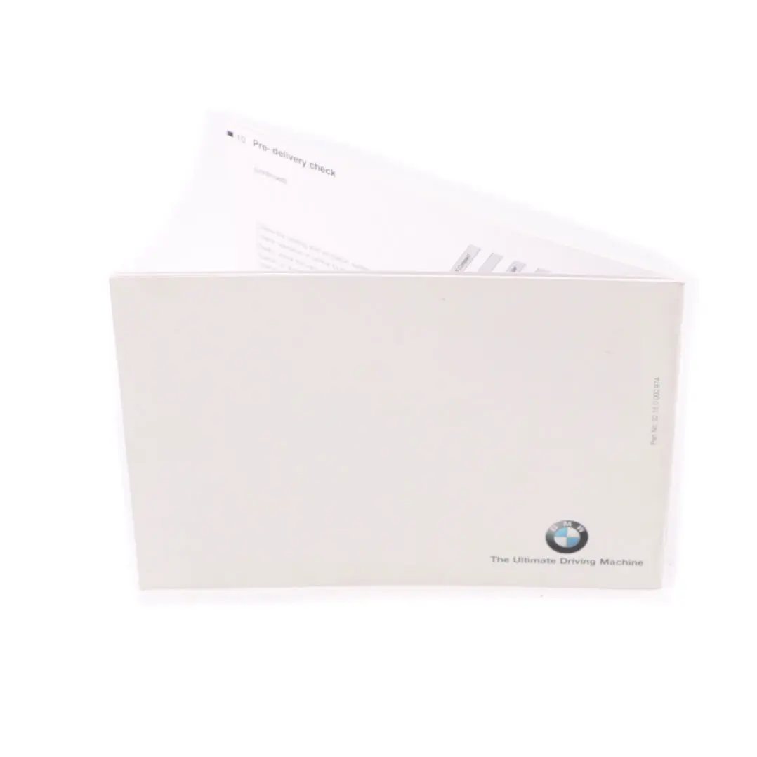 Service Booklet BMW E38 E39 E46 X5 E53 Service Inspection Book to with Part number 0000974 Service Booklet BMW E38 E39 E46 X5 E53 Service Inspection Book - SKU 0000974 - Part number 0000974