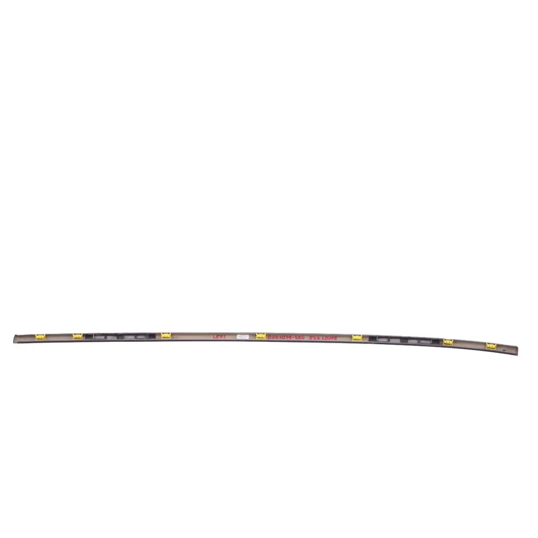 BMW E46 Coupe Left Roof Moulding Railing Gutter Rail N/S Silbergrau Silver Grey - SKU 0001079-SBG - Part number 0001079