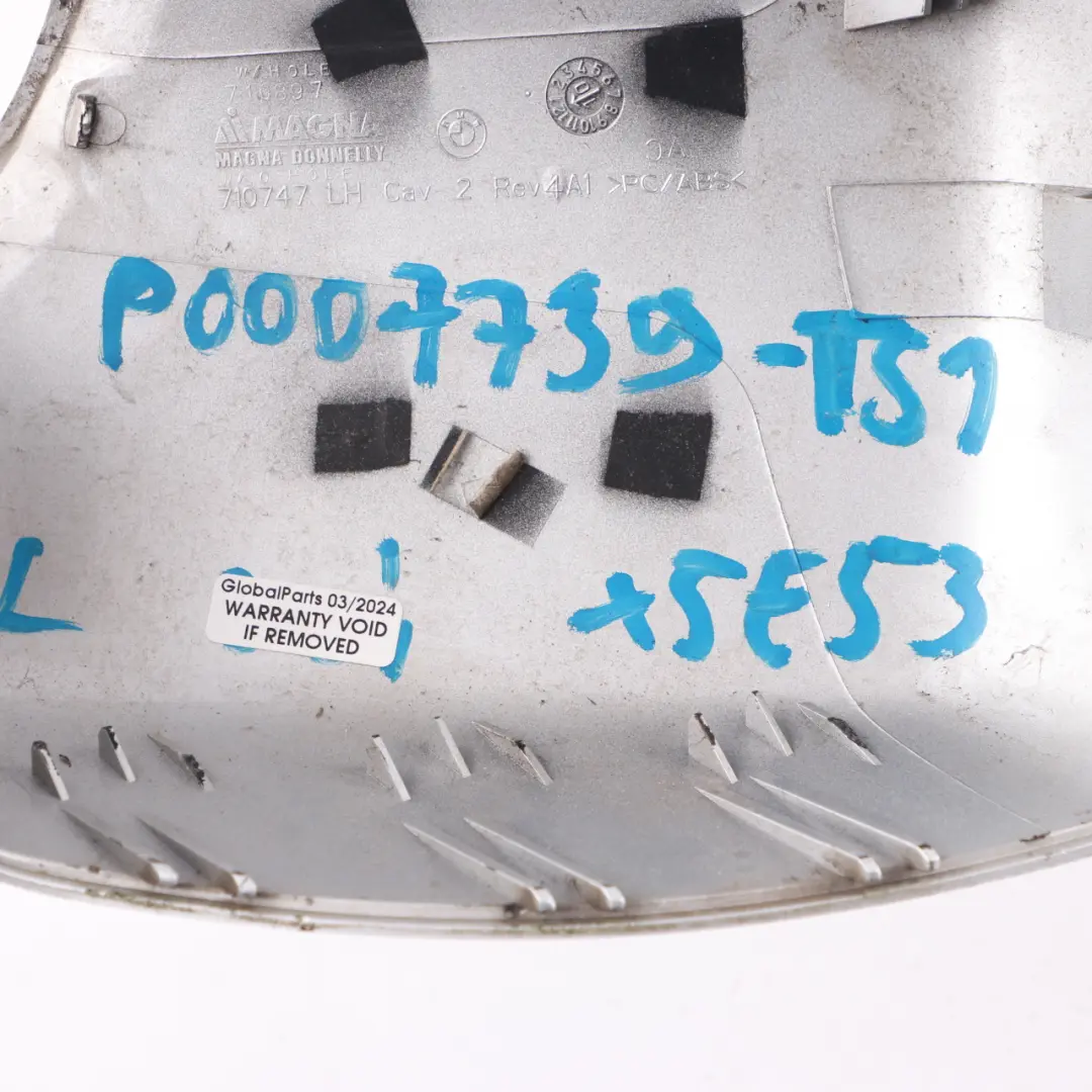 vorne links N/S Außenspiegelkappe Titansilber 354 für BMW E53 1 mit Teilenummer 0007739 BMW E53 1 vorne links N/S Außenspiegelkappe Titansilber 354 - SKU 0007739-TS1 - Teilenummer 0007739