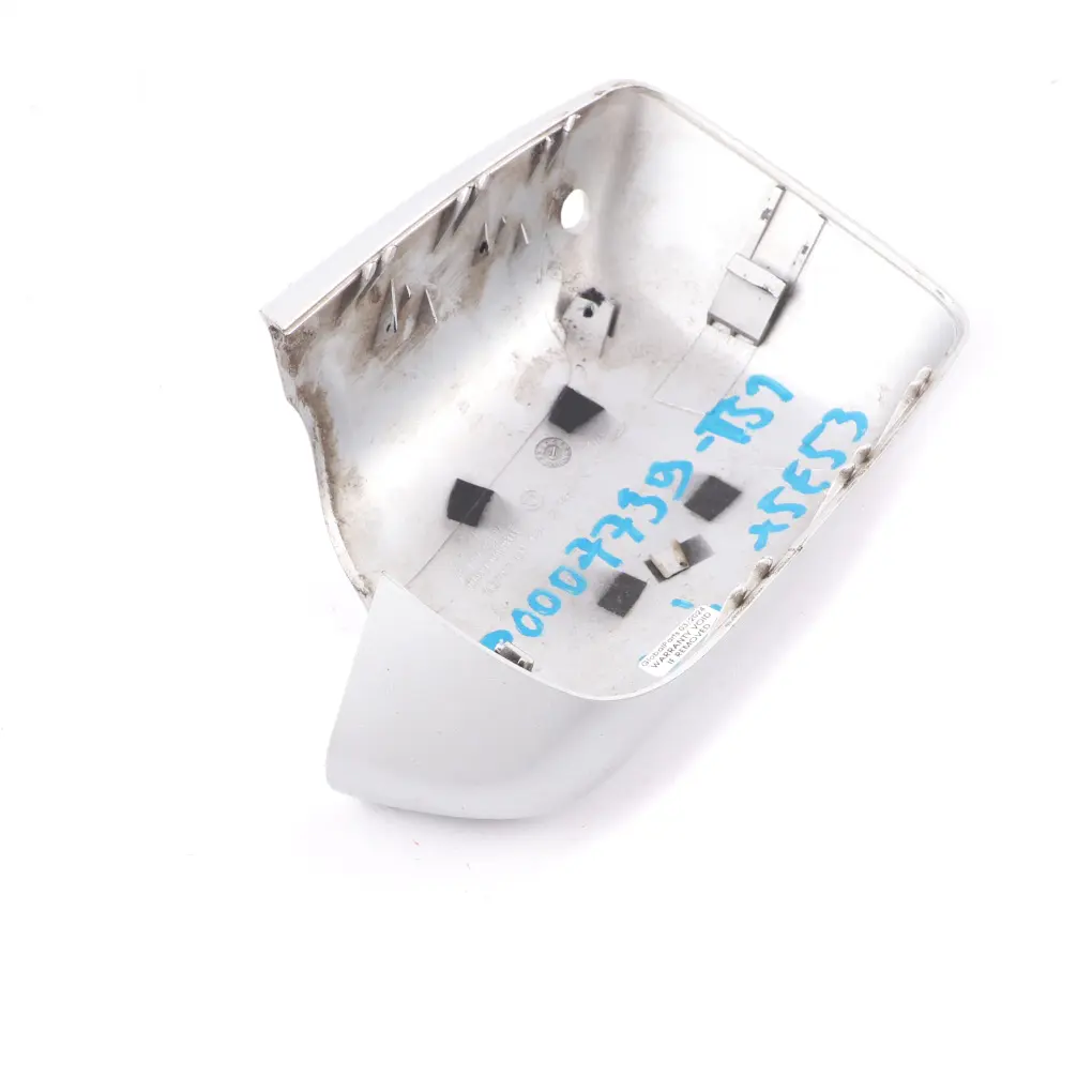Front Left N/S Wing Mirror Cover Cap Titansilber Silver 354 to BMW E53 1 with Part number 0007739 BMW E53 1 Front Left N/S Wing Mirror Cover Cap Titansilber Silver 354 - SKU 0007739-TS1 - Part number 0007739