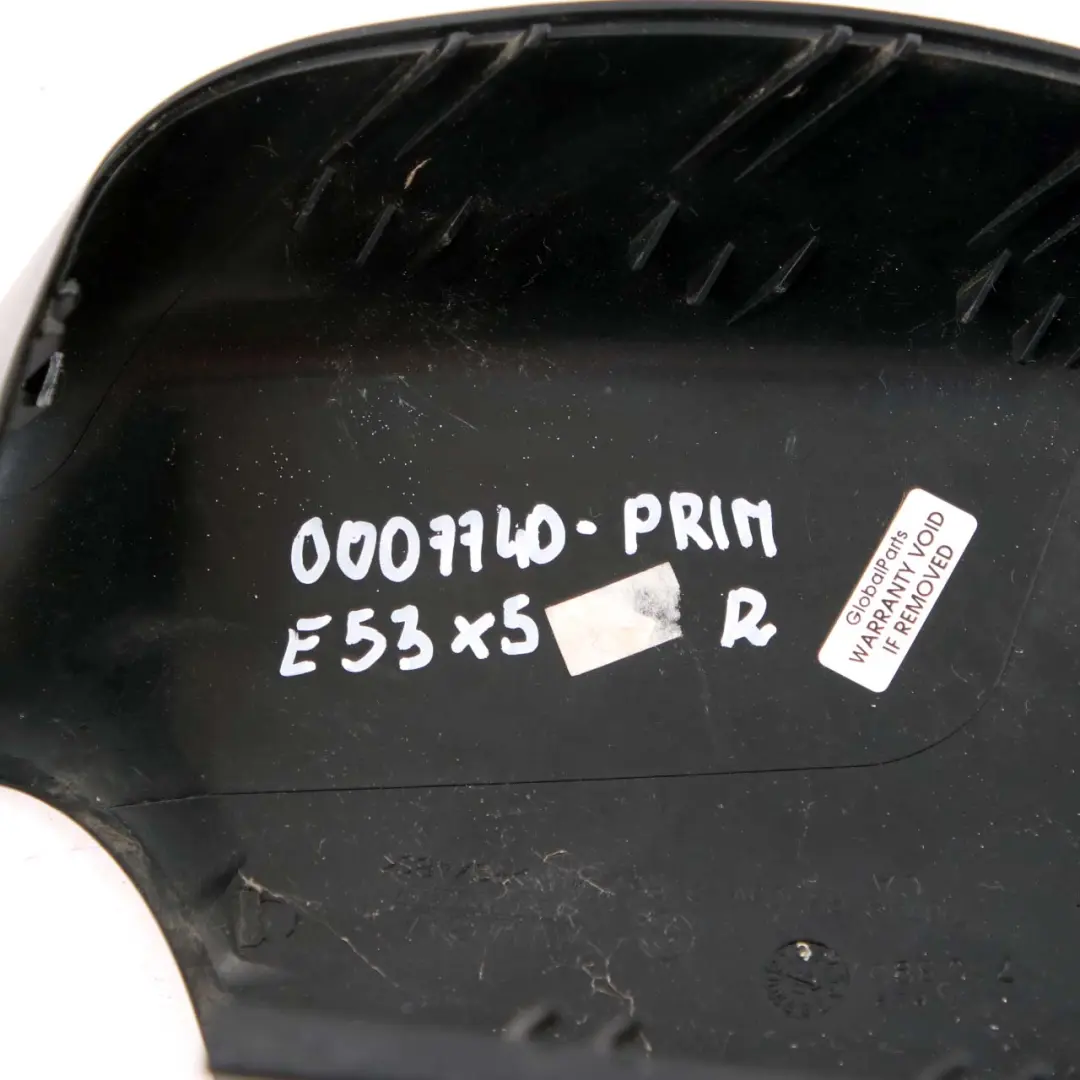 Wing Mirror Cover BMW X5 E53 Right O/S Cap Casing Housing Primed to with Part number 0007740 Wing Mirror Cover BMW X5 E53 Right O/S Cap Casing Housing Primed - SKU 0007740-PRIM - Part number 0007740