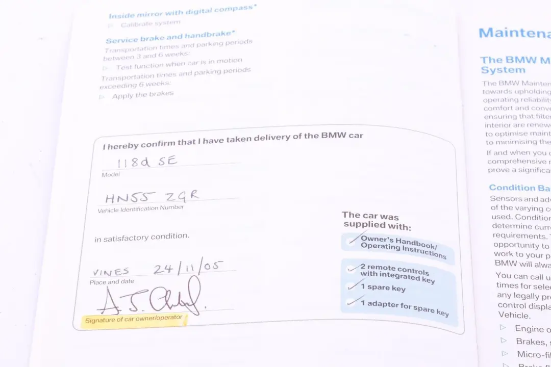 Service Booklet 01410159350 0159350 to BMW 1 3 Series E87 E90 E91 with Part number 11972 BMW 1 3 Series E87 E90 E91 Service Booklet 01410159350 0159350 - SKU 0011972-3 - Part number 11972