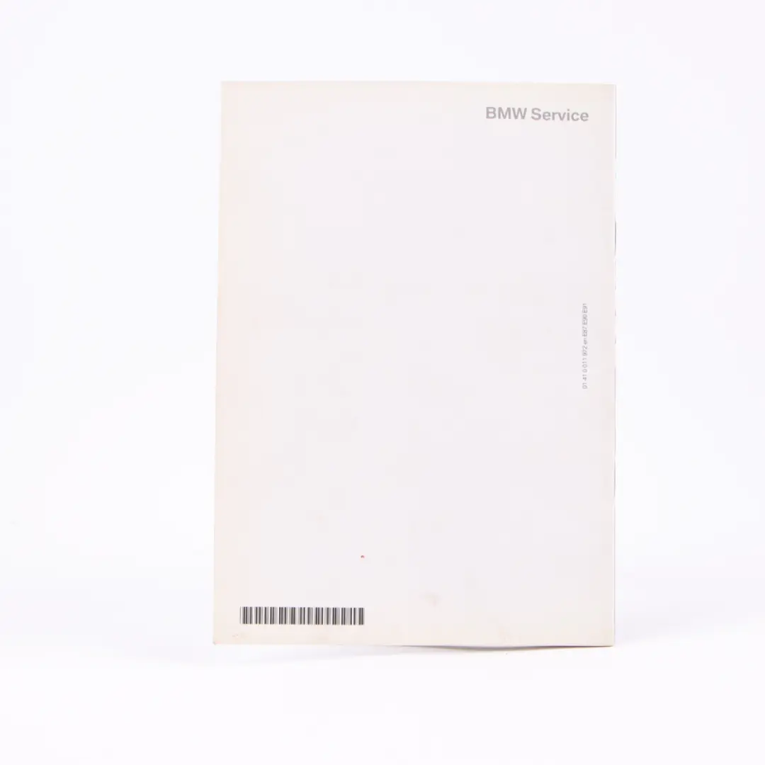 BMW E87 E90 E91 Serviceheft Handbuch Wartungsbuch - SKU 0011972-4 - Teilenummer 0011972