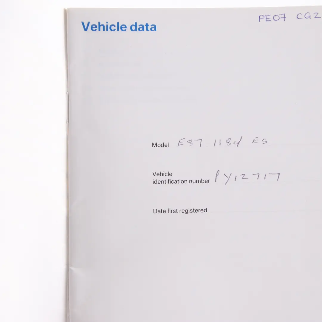 Service Booklet Owner's Handbook Case Pouch Wallet to BMW E87 with Part number 0012853 BMW E87 Service Booklet Owner's Handbook Case Pouch Wallet - SKU 0012853-1 - Part number 0012853