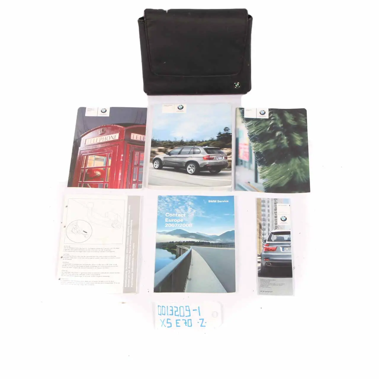 BMW X5 E70 Owner's Handbook Book Wallet Case Pouch Set 0013209