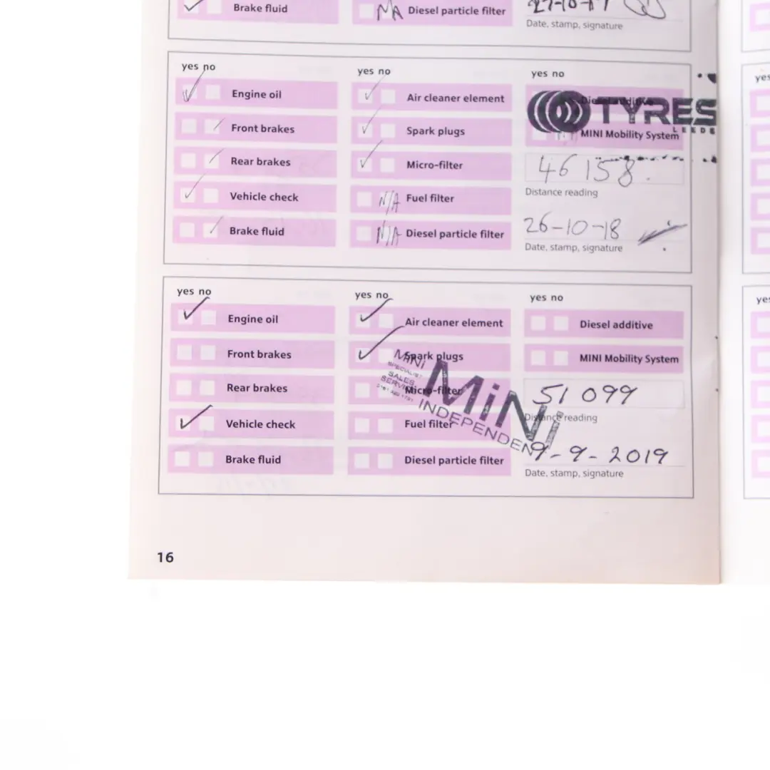 Mini R56 Service Booklet Owner's Handbook Pouch Case Wallet Set - SKU 0013283-1 - Part number 0013283