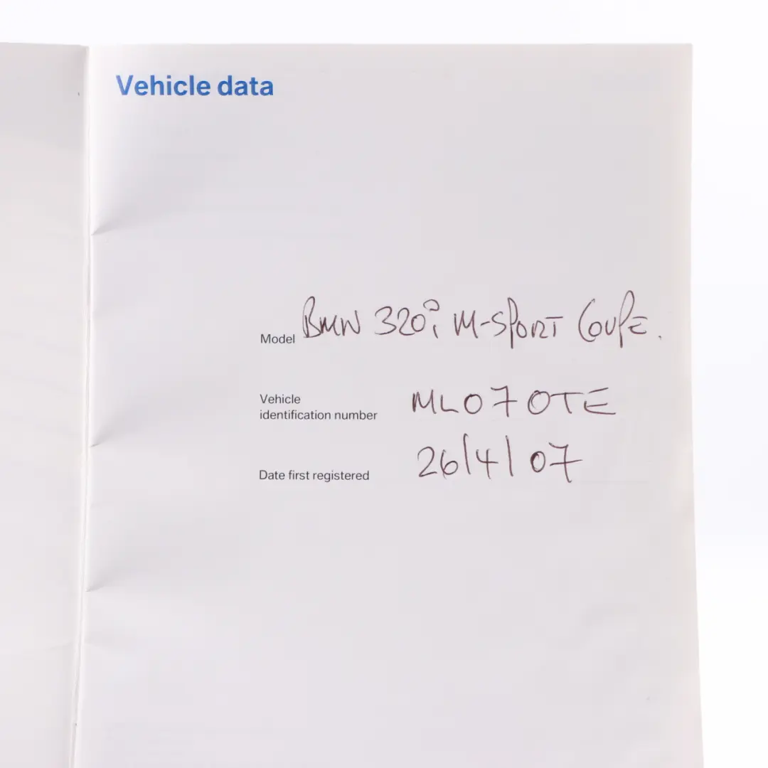 BMW E92 Coupe Owner's Handbook Service Booklet Pouch Wallet Case Set - SKU 0013673-2 - Part number 0013673
