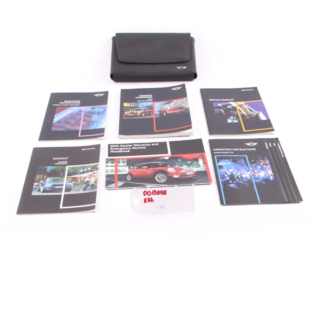BMW Mini Cooper 1 R55 R56 Service Booklet Owner's Handbook Pouch Case Wallet - SKU 0013998-1 - Part number 0013998