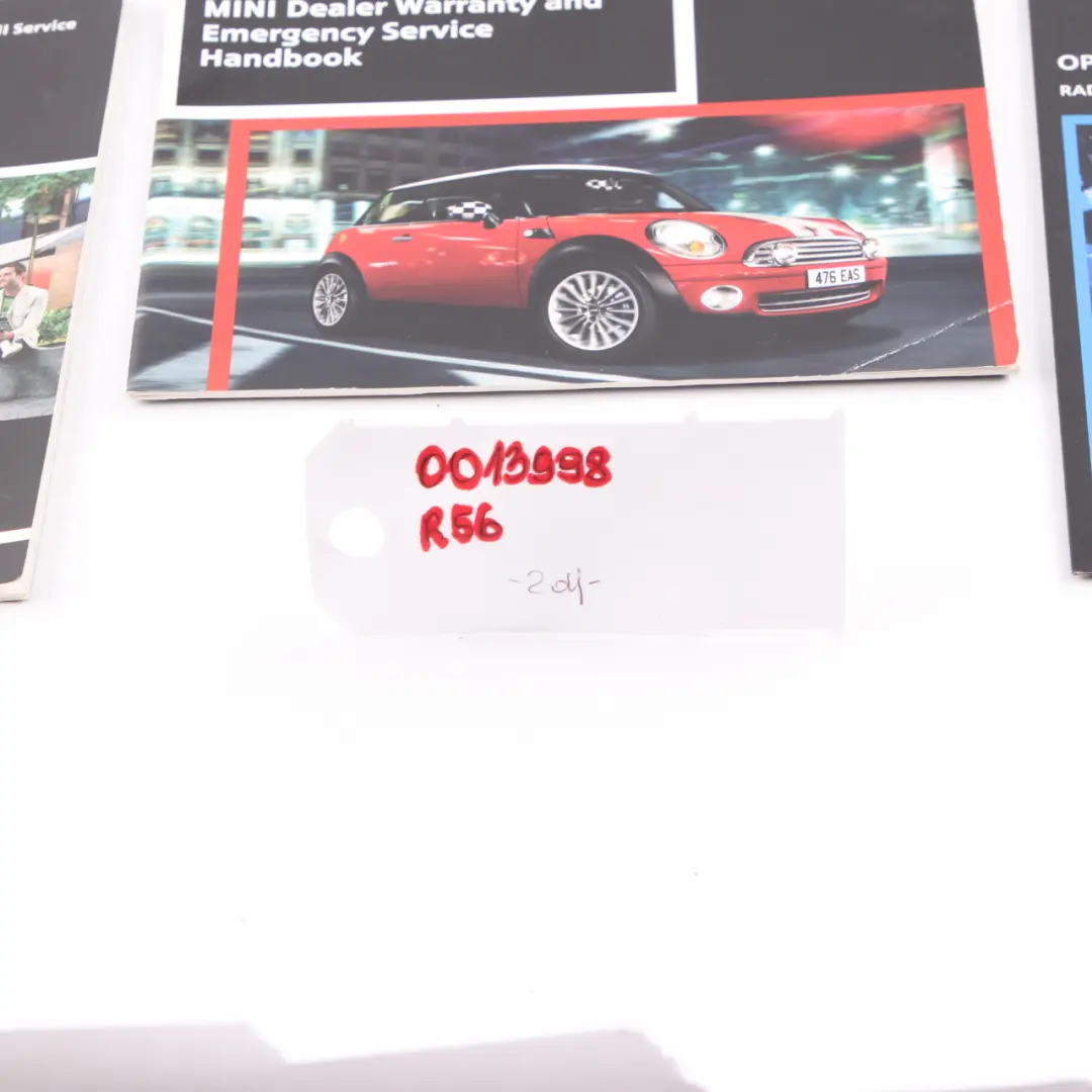 BMW Mini Cooper 1 R55 R56 Service Booklet Owner's Handbook Pouch Case Wallet - SKU 0013998-1 - Part number 0013998