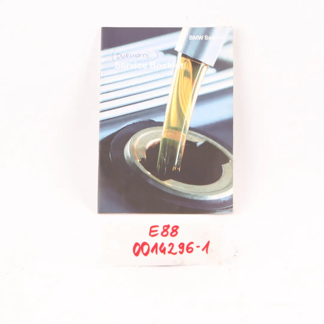 Service Booklet Book 09/2007-09/2008 to BMW E87 E90 with Part number 0014296 BMW E87 E90 Service Booklet Book 09/2007-09/2008 - SKU 0014296-1 - Part number 0014296