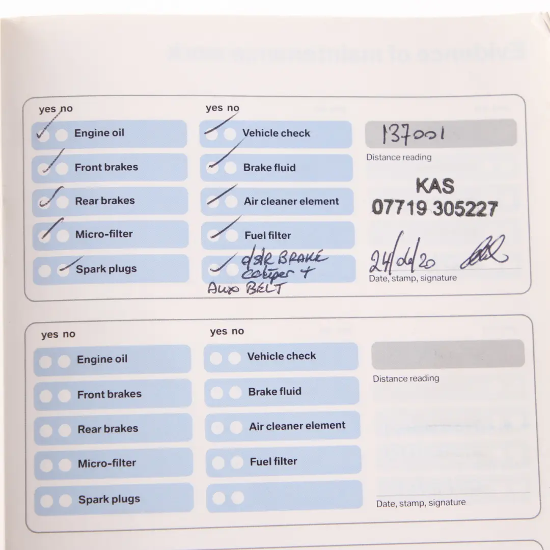 Service Booklet Book 09/2007-09/2008 to BMW E87 E90 with Part number 0014296 BMW E87 E90 Service Booklet Book 09/2007-09/2008 - SKU 0014296-1 - Part number 0014296