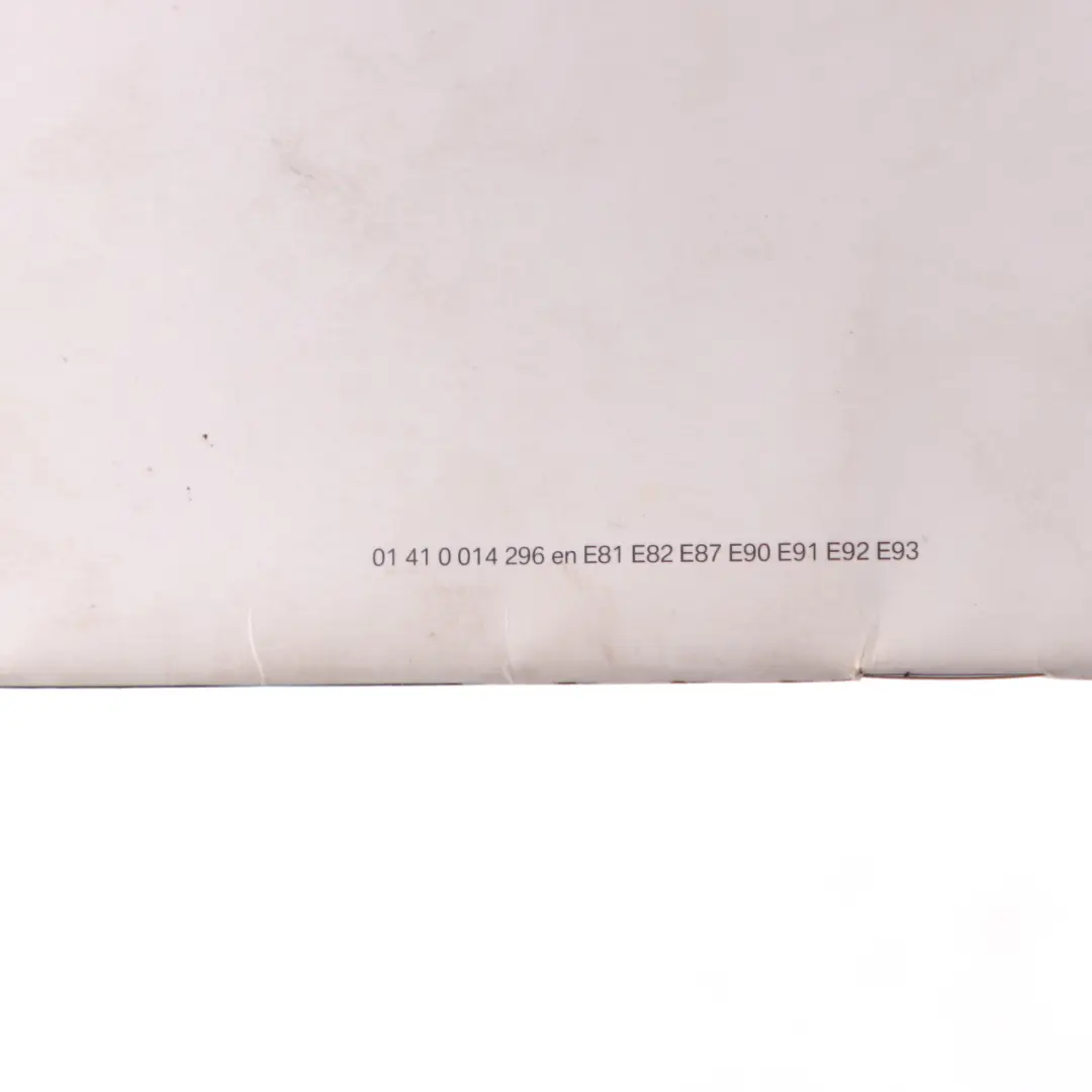 BMW E87 E90 Service Booklet Inspection Service Book 09/2007-09/2008 - SKU 0014296-2 - Part number 0014296