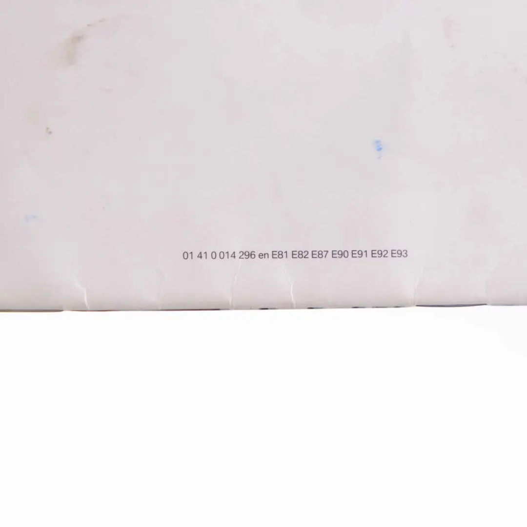 BMW E87 E90 Service Booklet Book 09/2007-09/2008 - SKU 0014296-5 - Part number 0014296