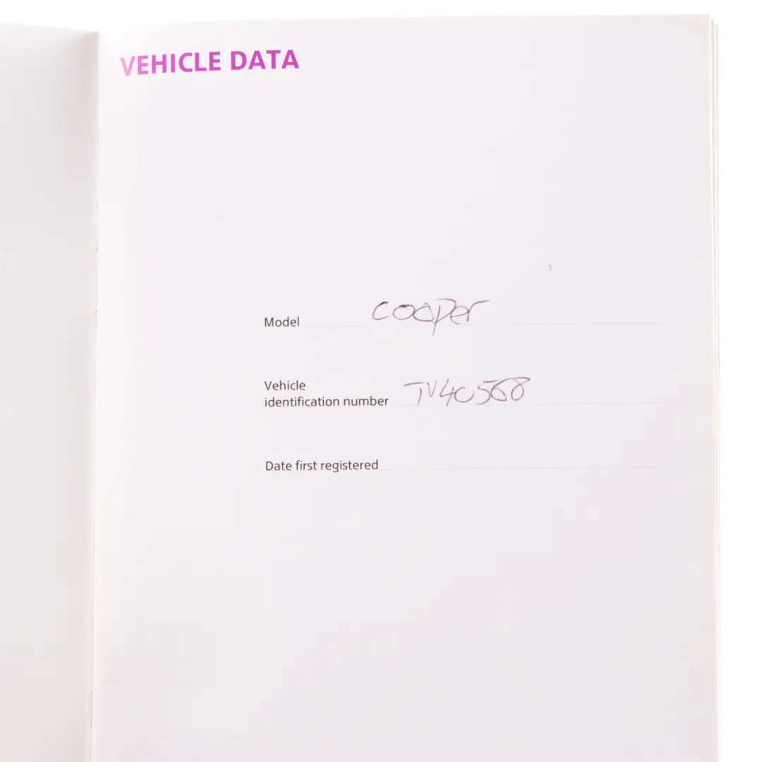 Owner's Handbook Radio Instructions Pouch Case Wallet Set to Mini R56 with Part number 0014998 Mini R56 Owner's Handbook Radio Instructions Pouch Case Wallet Set - SKU 0014998-3 - Part number 0014998