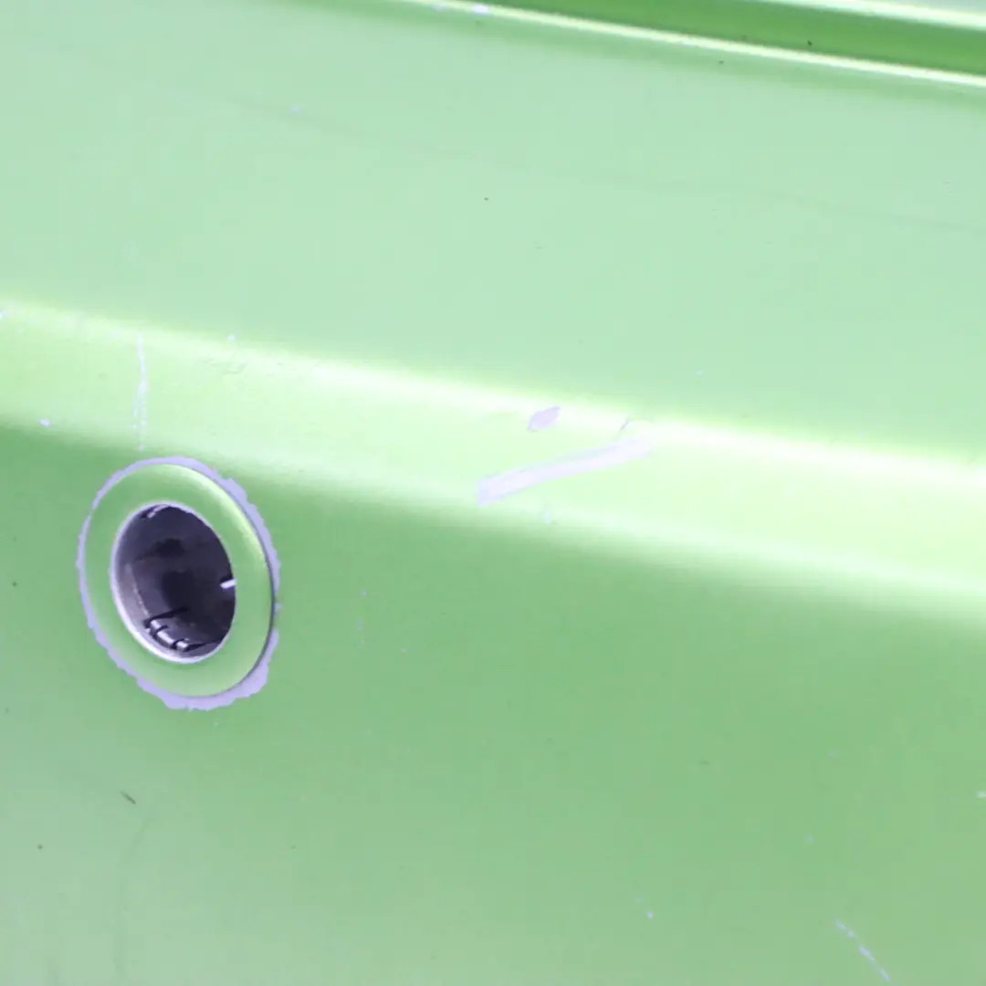 Bumper JCW Aerokit Trim Panel Cover Green Painted to Mini R50 Rear with Part number 0021931 Mini R50 Rear Bumper JCW Aerokit Trim Panel Cover Green Painted - SKU 0021931-GREEN - Part number 0021931