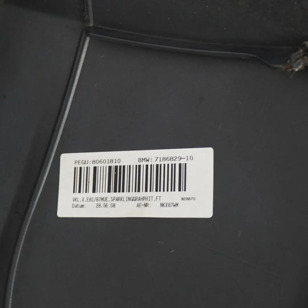 BMW E81 E87 LCI Front Bumper Trim Headlight Cleaning Sparkling Graphite - A22 - SKU 0029500-SG - Part number 0029500