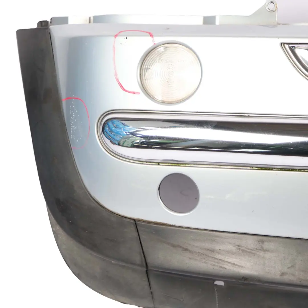 Front Bumper Mini R50 Cooper One Complete Panel Pure Silver - 900 to with Part number 0029895 Front Bumper Mini R50 Cooper One Complete Panel Pure Silver - 900 - SKU 0029895-PS5 - Part number 0029895