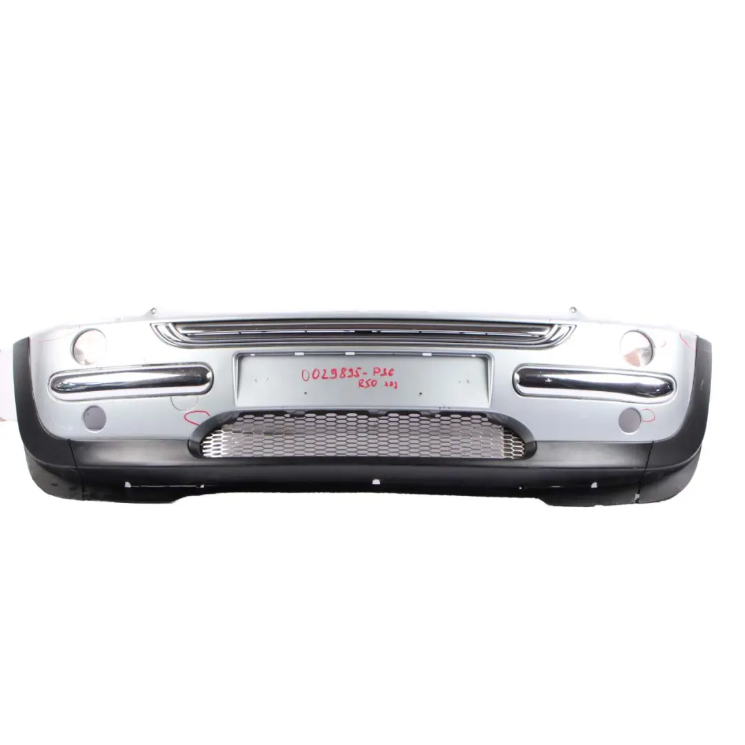 Complete Front Bumper Panel Pure Silver Metallic - 900 to Mini Cooper R50 6 with Part number 0029895 Mini Cooper R50 6 Complete Front Bumper Panel Pure Silver Metallic - 900 - SKU 0029895-PS6 - Part number 0029895