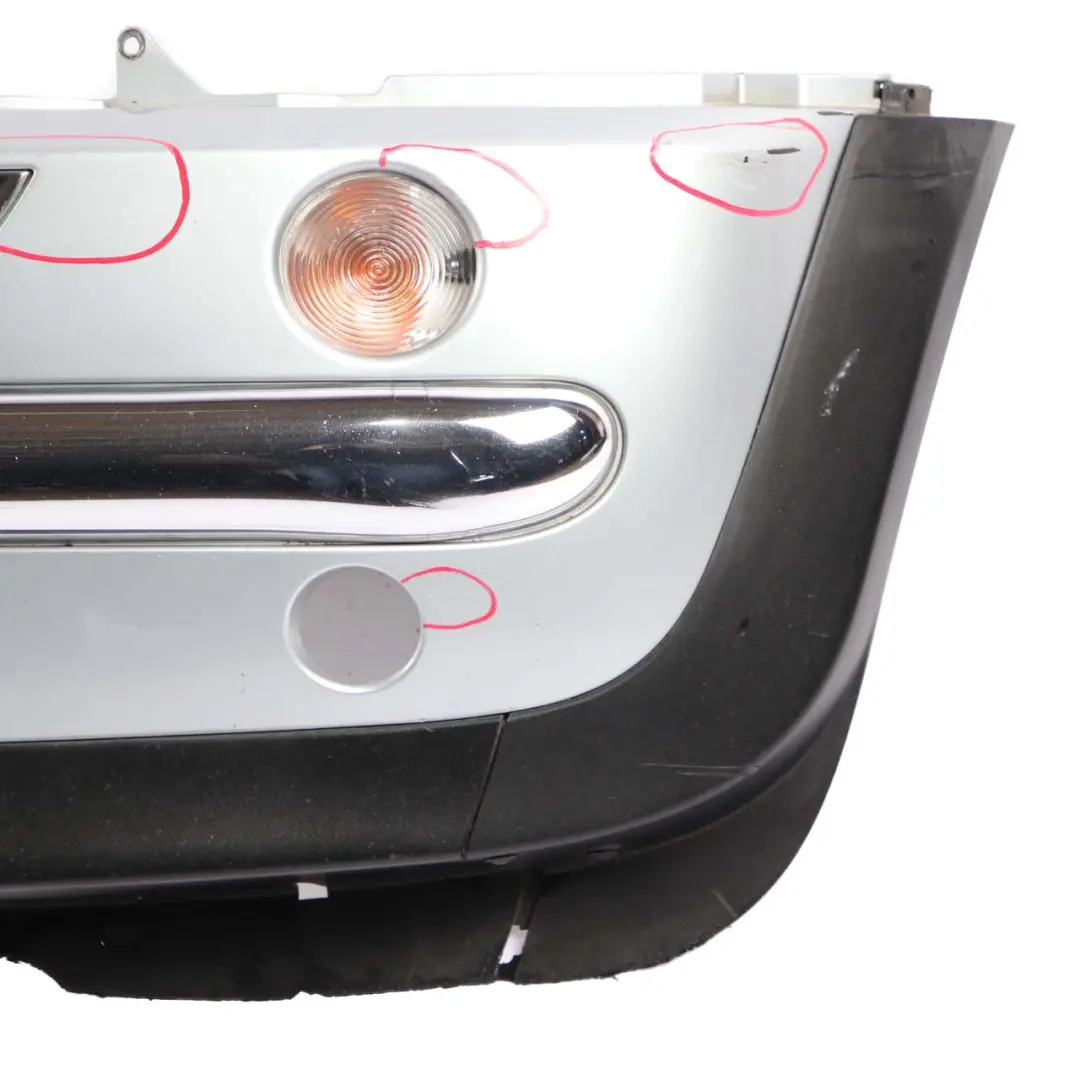 Complete Front Bumper Panel Pure Silver Metallic - 900 to Mini Cooper R50 6 with Part number 0029895 Mini Cooper R50 6 Complete Front Bumper Panel Pure Silver Metallic - 900 - SKU 0029895-PS6 - Part number 0029895