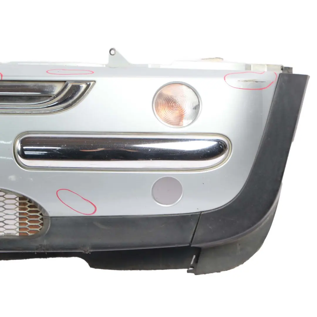 Complete Front Bumper Panel Pure Silver Metallic - 900 to Mini R50 with Part number 0029895 Mini R50 Complete Front Bumper Panel Pure Silver Metallic - 900 - SKU 0029895-PS7 - Part number 0029895