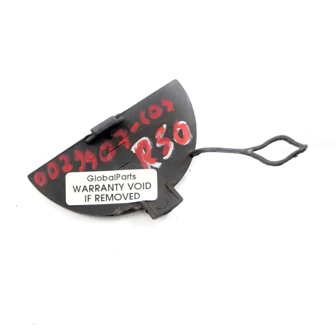 Front Bumper Towing Eye Cover Cosmosschwarz Black 303 to Mini One Cooper R50 1 with Part number 0029907 Mini One Cooper R50 1 Front Bumper Towing Eye Cover Cosmosschwarz Black 303 - SKU 0029907-COS1 - Part number 0029907