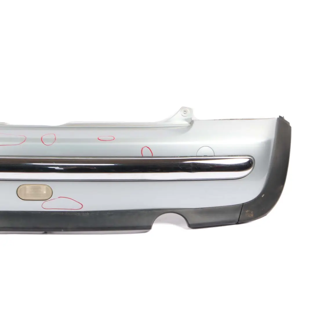 Bumper Trim Cover Panel Pure Silver Metallic - 900 to Mini R50 Rear with Part number 0029925 Mini R50 Rear Bumper Trim Cover Panel Pure Silver Metallic - 900 - SKU 0029925-PS6 - Part number 0029925