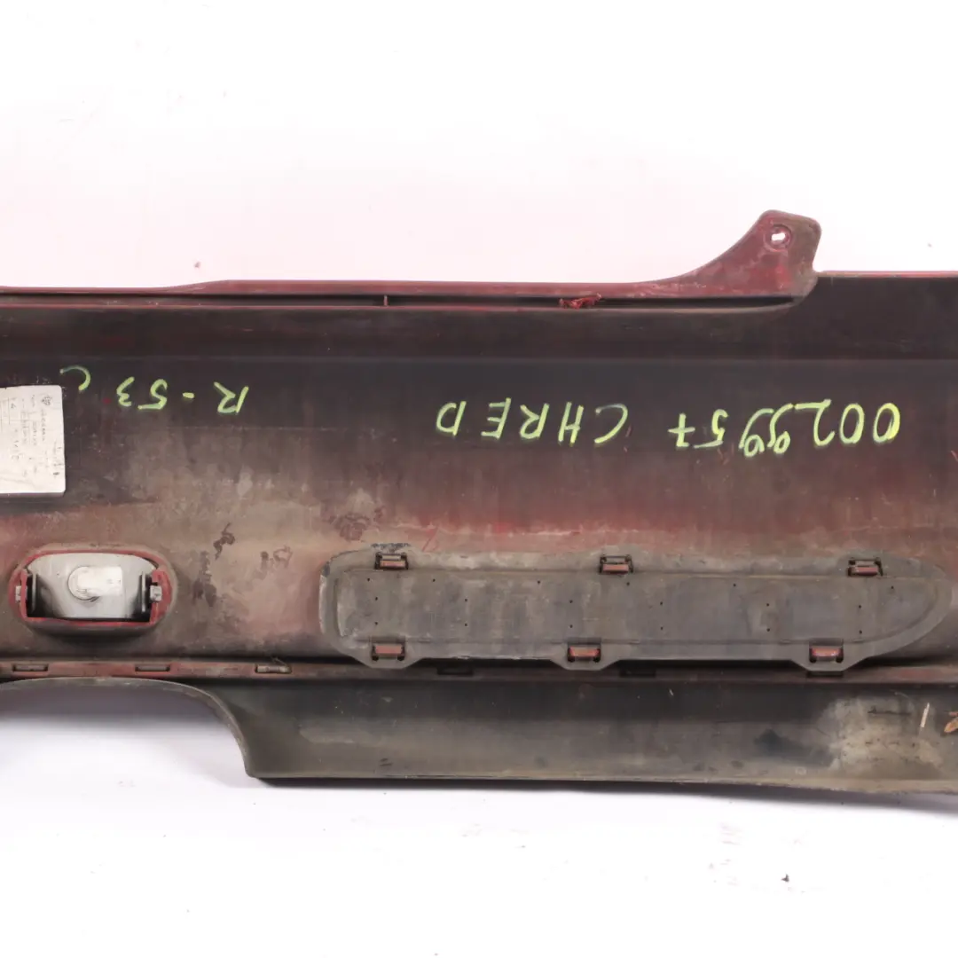 Mini R53 Rear Bumper Trim Cooper S Complete Trim Panel Cover Chili Red - 851 - SKU 0029957-CHRED - Part number 0029957