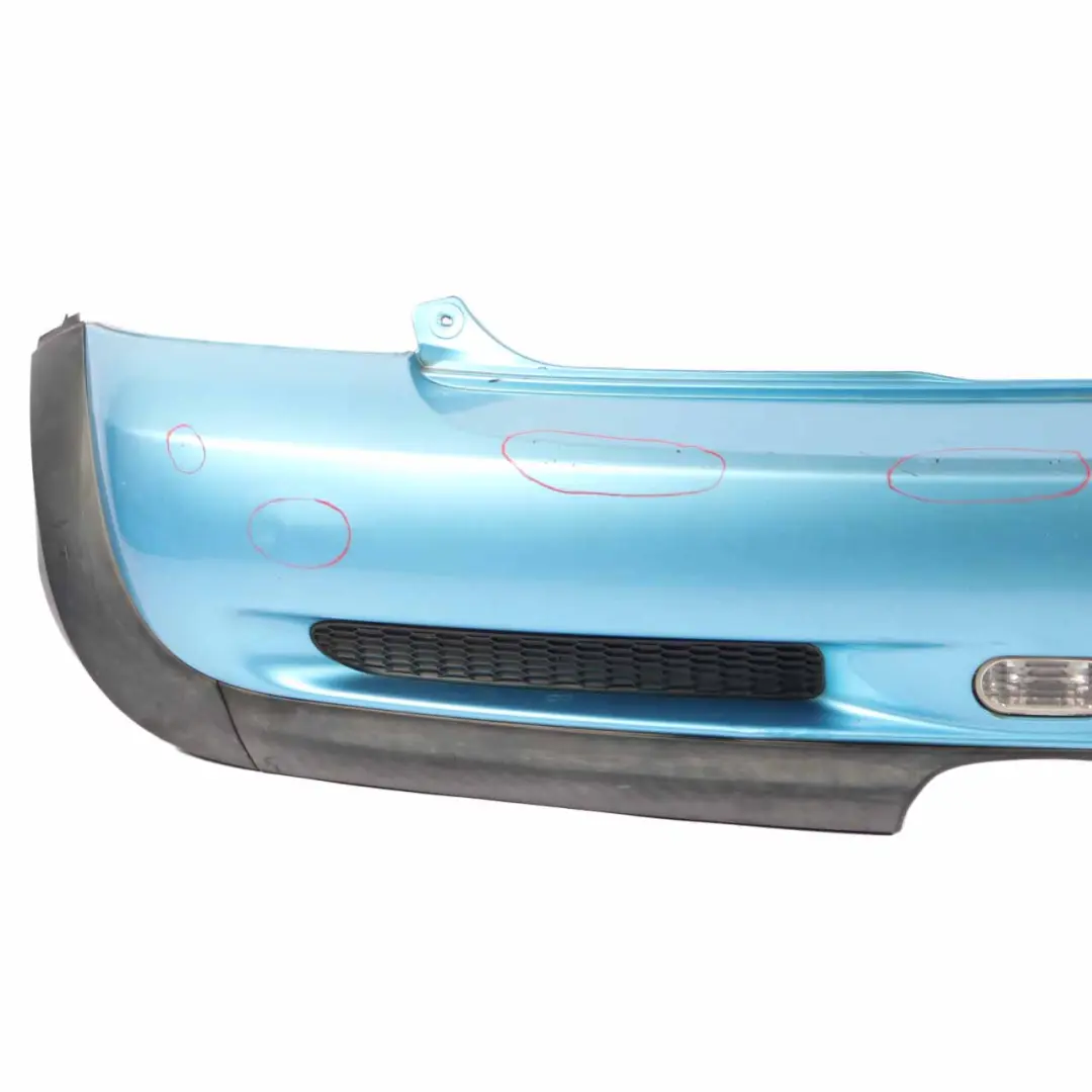 Bumper Trim Cooper S Complete Panel Electric Blue Metallic - 870 to Mini R53 Rear with Part number 0029957 Mini R53 Rear Bumper Trim Cooper S Complete Panel Electric Blue Metallic - 870 - SKU 0029957-ELB2 - Part number 0029957