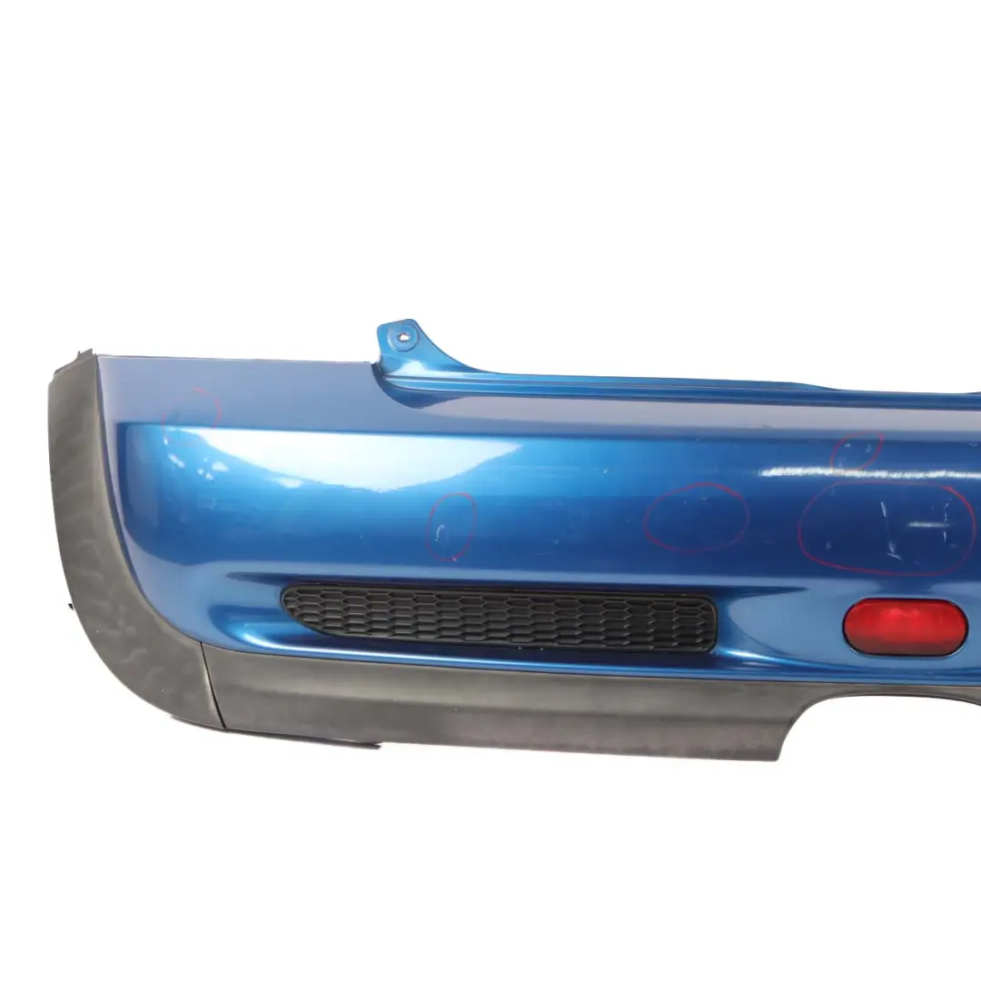Bumper Mini R53 Cooper S Panel Hyper Blue Metallic - A28 to Rear with Part number 0029957 Rear Bumper Mini R53 Cooper S Panel Hyper Blue Metallic - A28 - SKU 0029957-HYB2 - Part number 0029957