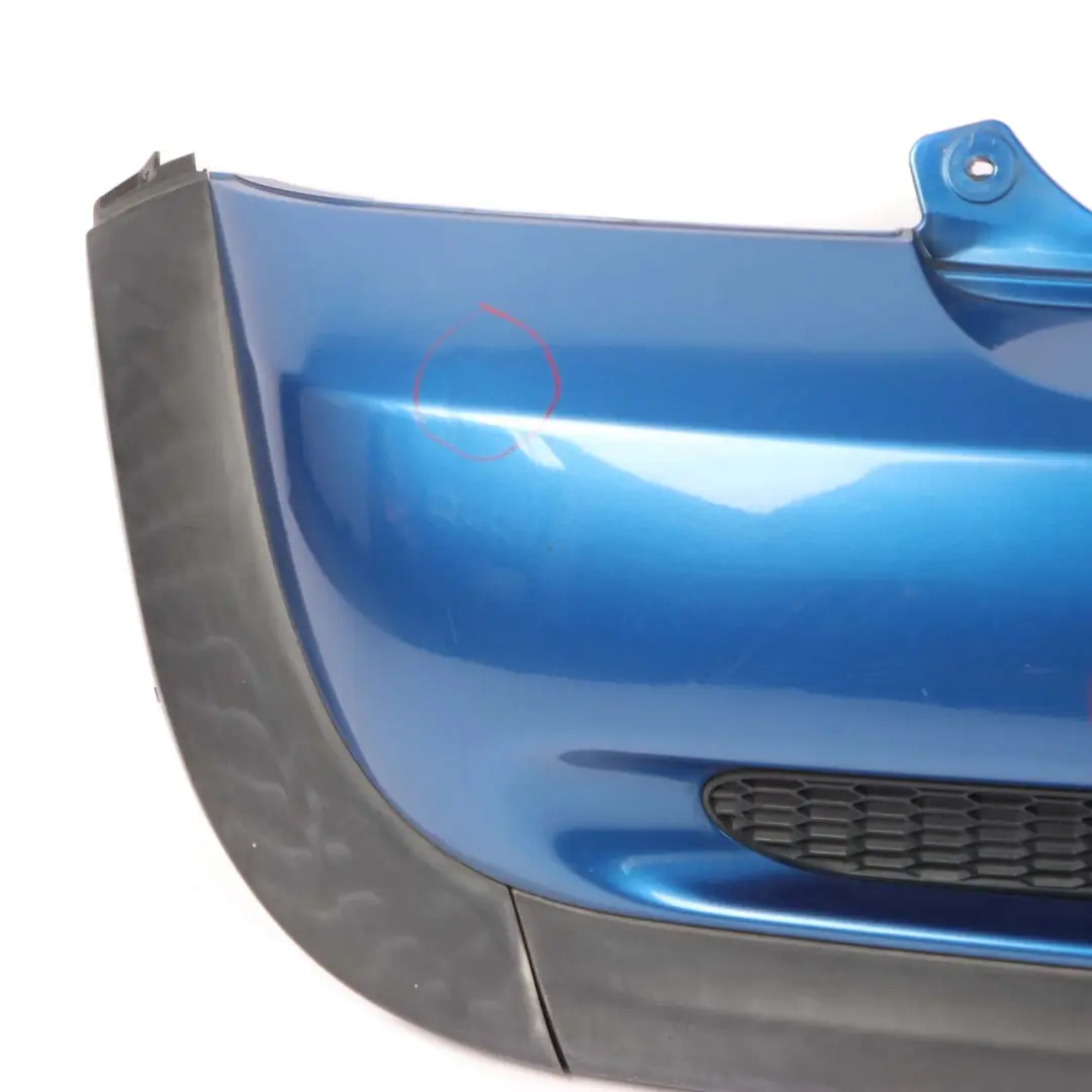 Bumper Mini R53 Cooper S Panel Hyper Blue Metallic - A28 to Rear with Part number 0029957 Rear Bumper Mini R53 Cooper S Panel Hyper Blue Metallic - A28 - SKU 0029957-HYB2 - Part number 0029957