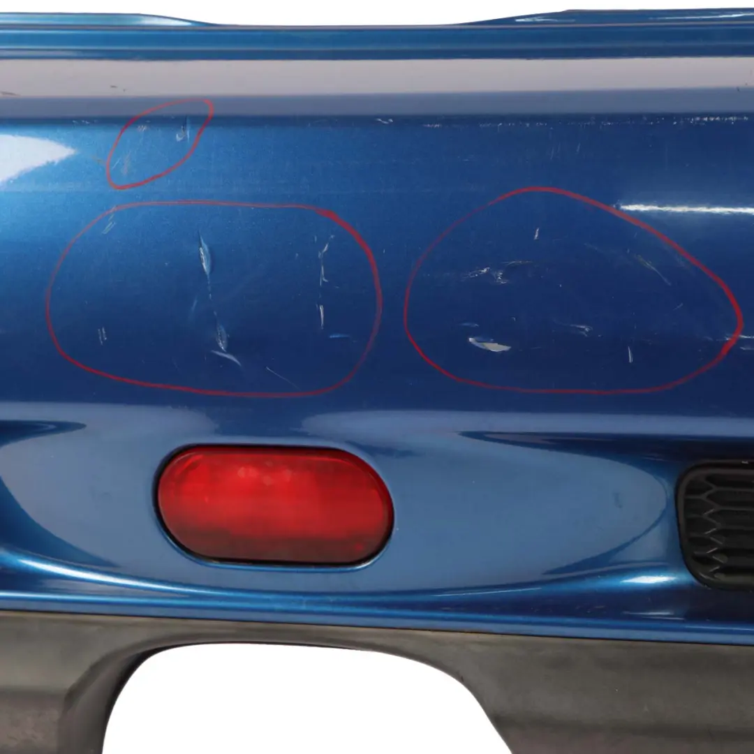 Bumper Mini R53 Cooper S Panel Hyper Blue Metallic - A28 to Rear with Part number 0029957 Rear Bumper Mini R53 Cooper S Panel Hyper Blue Metallic - A28 - SKU 0029957-HYB2 - Part number 0029957