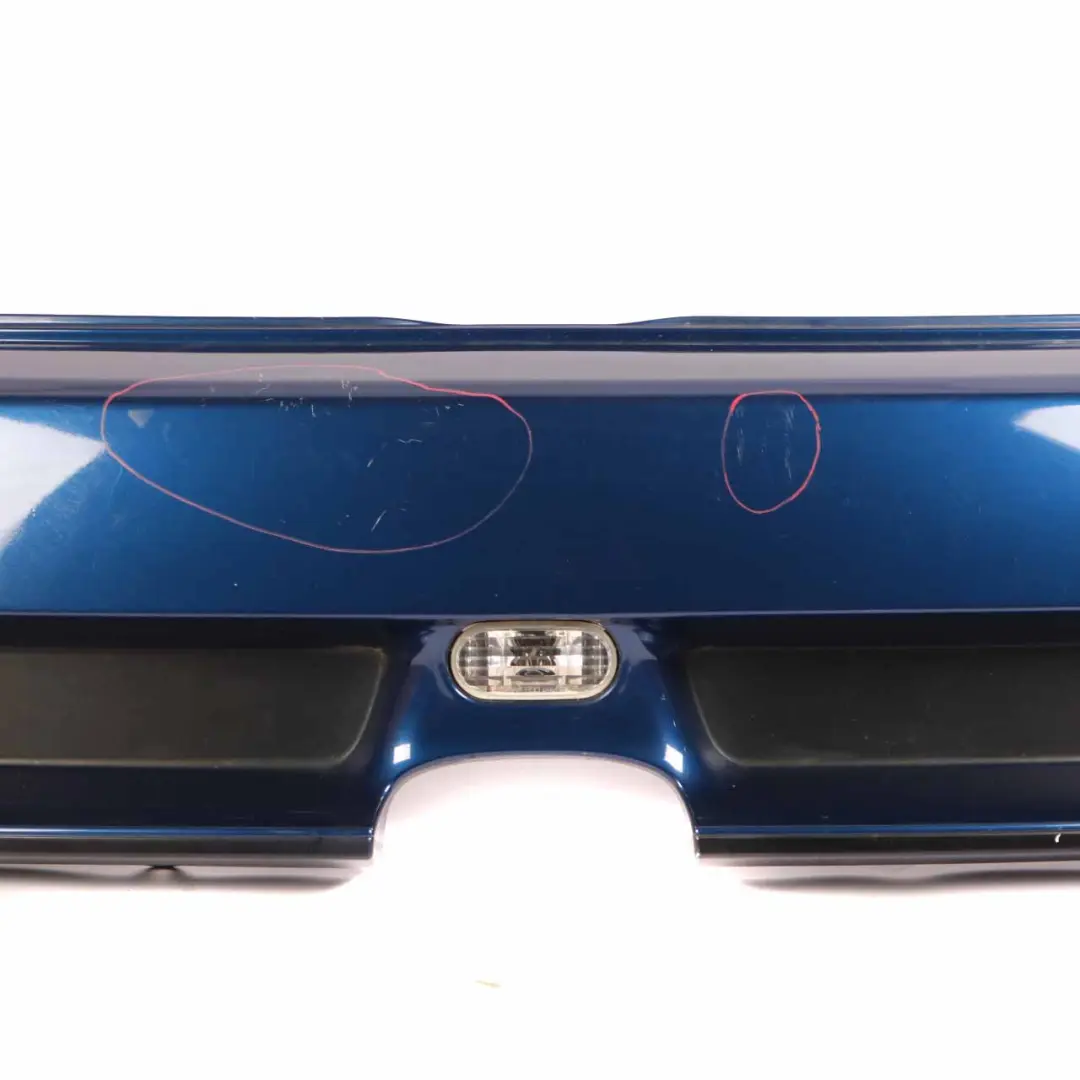 Complete Rear Bumper Panel Indi Blue Metallic - 862 to Mini Cooper S R53 with Part number 0029957 Mini Cooper S R53 Complete Rear Bumper Panel Indi Blue Metallic - 862 - SKU 0029957-IB - Part number 0029957
