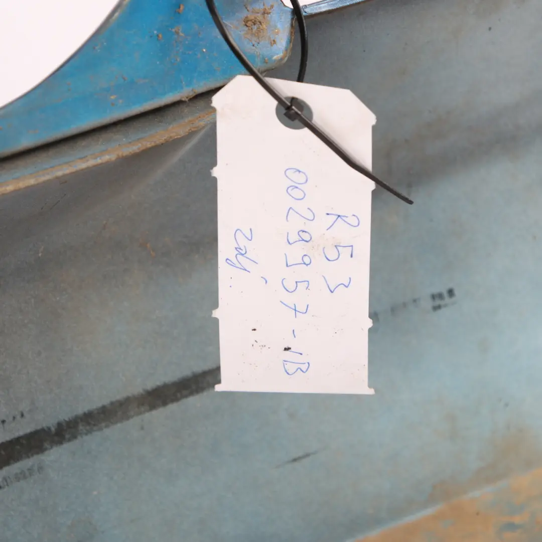 Complete Rear Bumper Panel Indi Blue Metallic - 862 to Mini Cooper S R53 with Part number 0029957 Mini Cooper S R53 Complete Rear Bumper Panel Indi Blue Metallic - 862 - SKU 0029957-IB - Part number 0029957