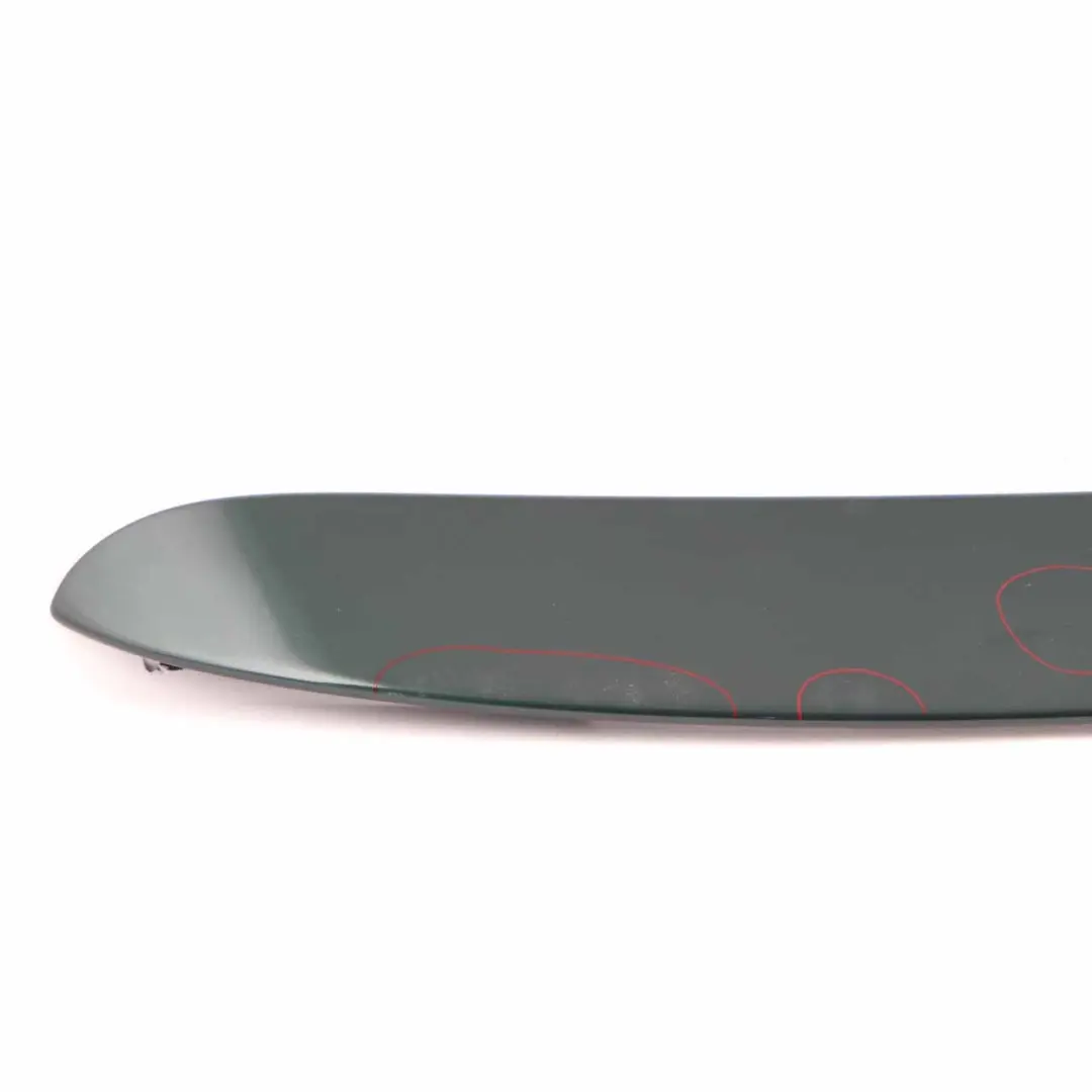 Spoiler Mini Cooper One R50 Trunk Lid British Racing Green A67 7122799 to Rear with Part number 0031259 Rear Spoiler Mini Cooper One R50 Trunk Lid British Racing Green A67 7122799 - SKU 0031259-BRG - Part number 0031259
