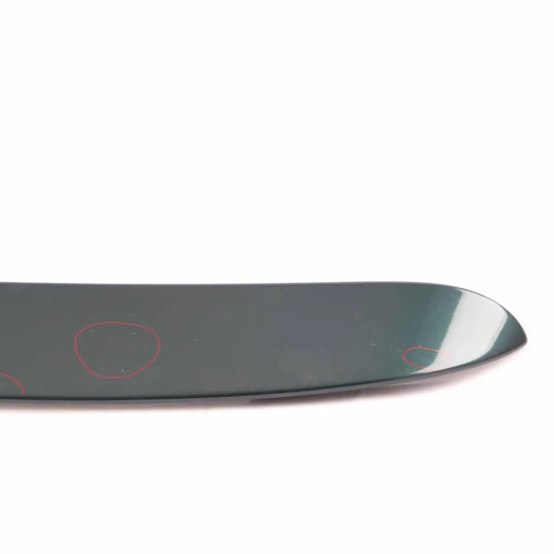 Spoiler Mini Cooper One R50 Trunk Lid British Racing Green A67 7122799 to Rear with Part number 0031259 Rear Spoiler Mini Cooper One R50 Trunk Lid British Racing Green A67 7122799 - SKU 0031259-BRG - Part number 0031259