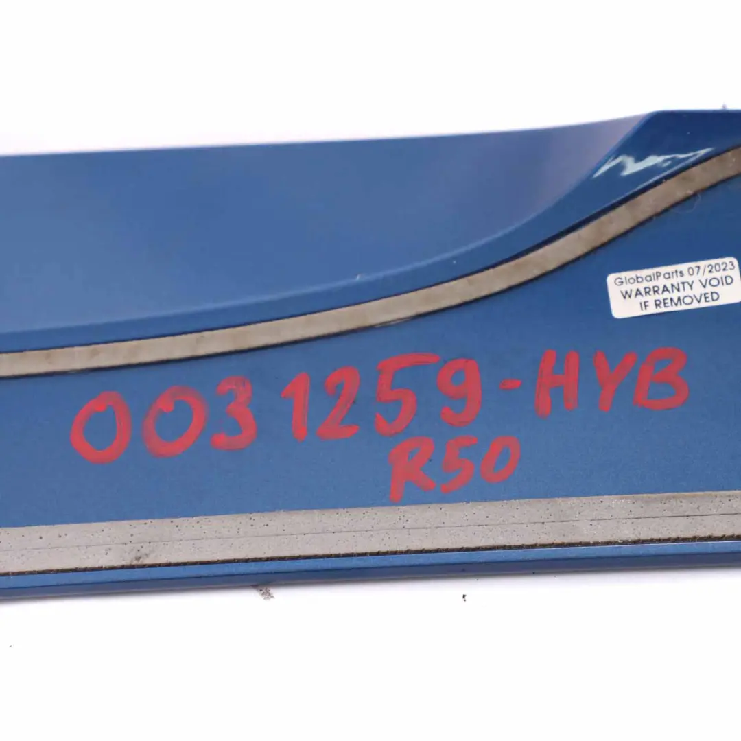 Spoiler arrière Couvercle coffre Bleu hyper métallisé A28 7122799 pour Mini R50 à propos du numéro de pièce 0031259 Mini R50 Spoiler arrière Couvercle coffre Bleu hyper métallisé A28 7122799 - SKU 0031259-HYB - Numéro de pièce 0031259