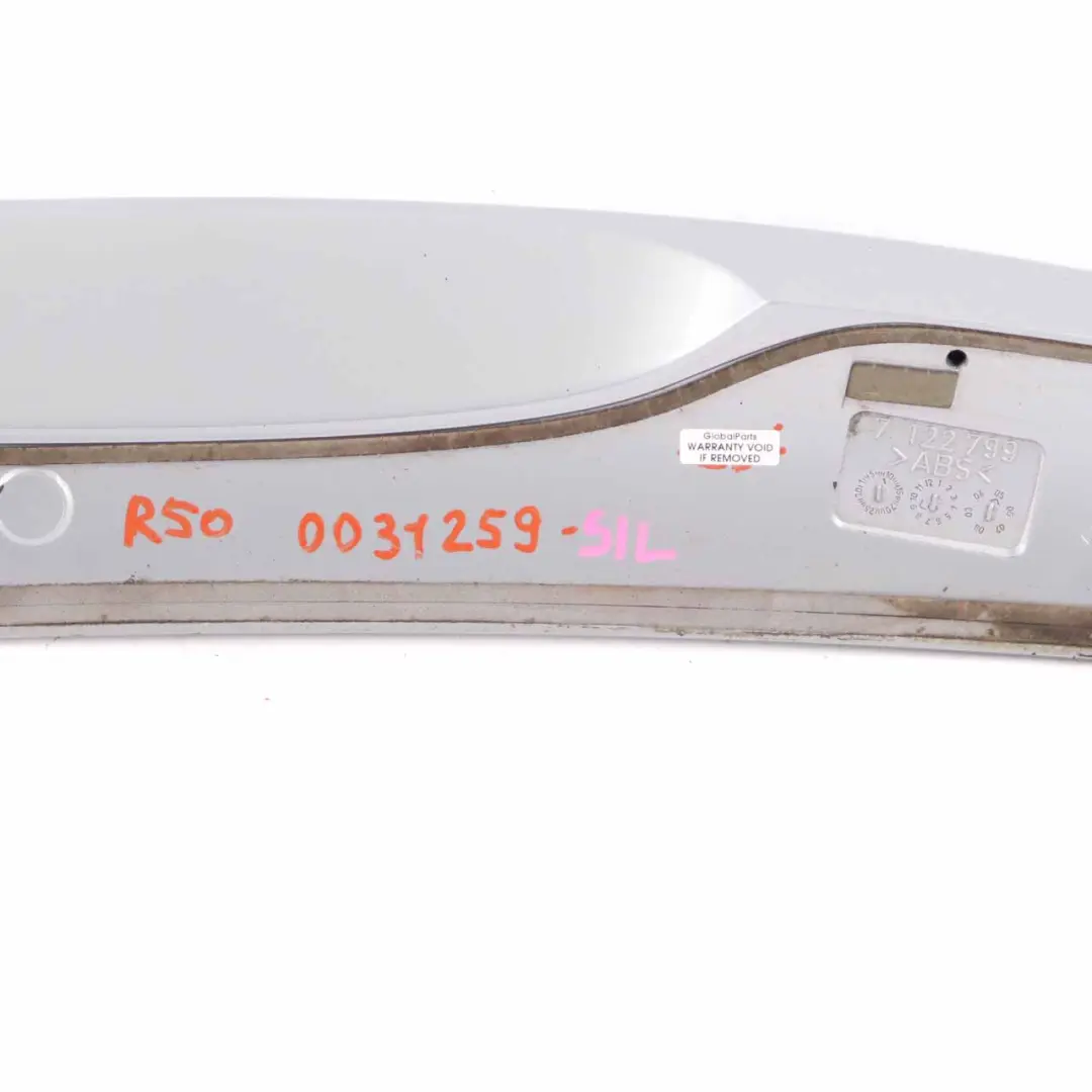 Spoiler posteriore Coperchio baule Argento 7122799 per Mini Cooper One R50 con numero di parte 0031259 Mini Cooper One R50 Spoiler posteriore Coperchio baule Argento 7122799 - SKU 0031259-SIL1 - Numero di parte 0031259